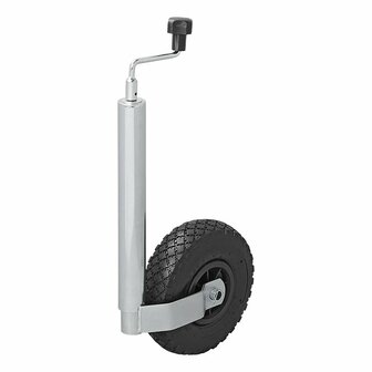 Rueda de morro de 48 mm  llanta de plastico con neumatico de 260 x 85 mm.