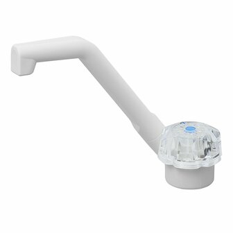Grifo de agua fria De Luxe 12V diametro 20 mm boton grande blanco