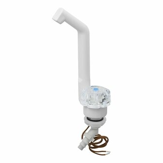 Grifo de agua fria De Luxe 12V diametro 20 mm boton grande blanco