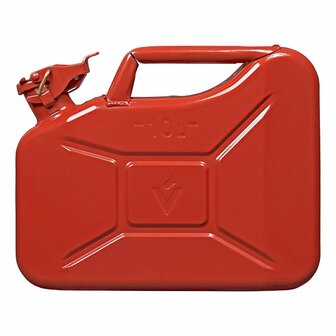 Bidon metalico rojo de 10 l con homologacion UN TuV GS