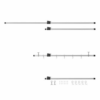 Riel de suspension para garaje de autocaravana de 85 a 165 cm