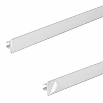 Riel para tienda de campana de aluminio 90 x 120 x 2 5 cm autoadhesivo - juego de 3 piezas