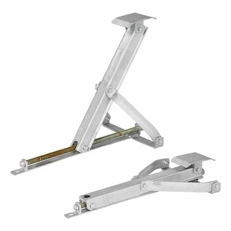 Soporte de esquina para caravana compacto con pie basculante 500 kg 438x265 mm H: 410 mm