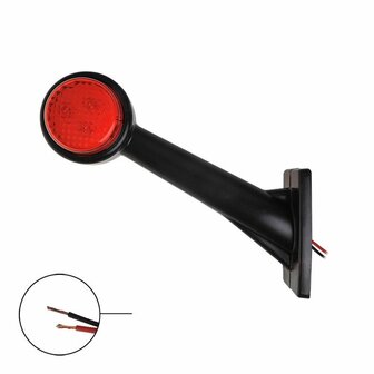 Luz de ancho 12 24V roja blanca 166x193mm LED izquierda