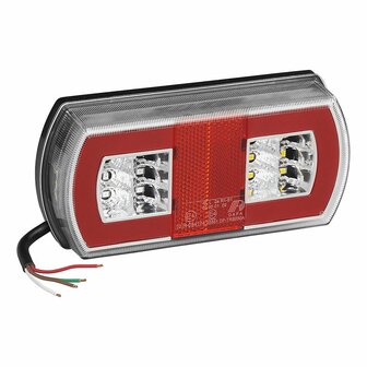 Luz trasera 5 funciones 225 x 105 mm 43LED derecha