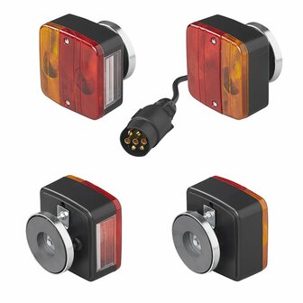 Juego de iluminacion para remolque con imanes  cable de 7 5+2 5 m