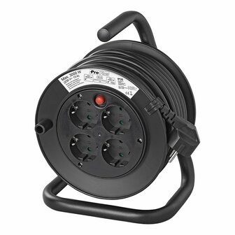 Enrollador de cable Schuko 4 vias 15M 3x1 5mm&sup2; VV