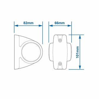 Luz de ancho 12 24V rojo blanco naranja 101x82mm LED