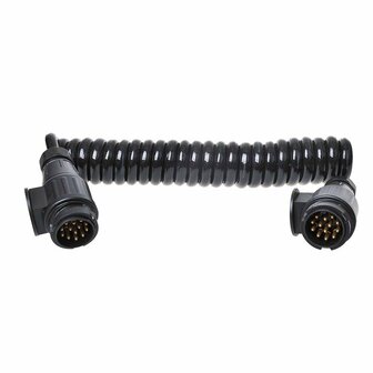 Cable espiral de 3 5 m  13 hilos  2 conectores de 13 pines  PVC .