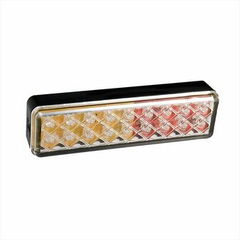 Luz trasera 12 24V 3 funciones 135x38mm LED con soporte negro