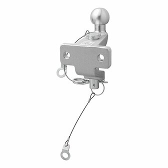 Bola de remolque plateada combinada doble version D20.2 S350 homologada tipo E
