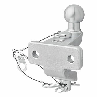 Bola de remolque plateada combinada doble version D21 S350 homologada tipo E