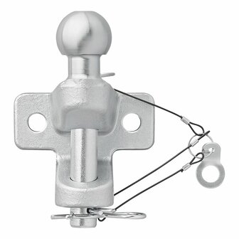 Bola de remolque plateada combinada doble version D21 S350 homologada tipo E