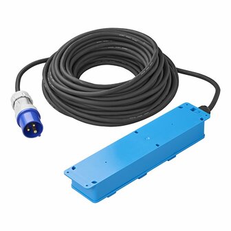Toma de corriente CEE de 3 vias 20M 3x 1 5 mm&sup2; (2xSchuko + 1x2-USB)