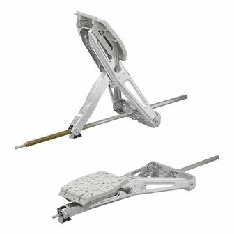 Soporte de esquina para caravana 1000 kg 605 x 280 mm H: 470 mm incl. pie estabilizador y mecanismo giratorio extendido