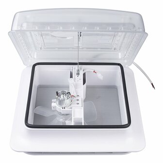Trampilla de techo 280 x 280 mm sin ventilacion permanente transparente con ventilador
