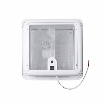 Trampilla de techo 280 x 280 mm sin ventilacion permanente transparente con ventilador