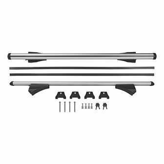 Portaequipajes de techo para riel de techo cerrado 120cm aluminio 75kg