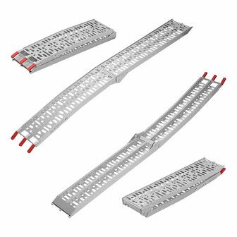 Rampa plegable de aluminio 220x28cm 340kg por pieza