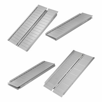 Rampa plegable de aluminio para silla de ruedas 122x73cm 270kg