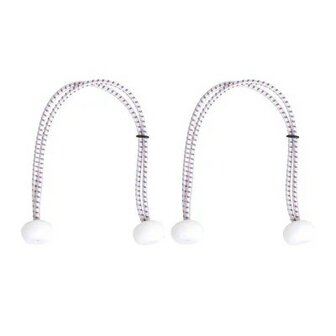 Aglutinante de vela con bolas de plastico  2 piezas en bolsa  30 cm  color blanco