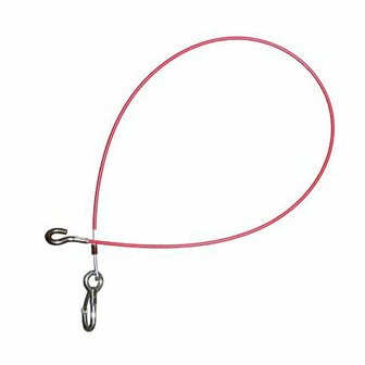 Cable de seguridad  de 950 mm con mosqueton y gancho de montaje