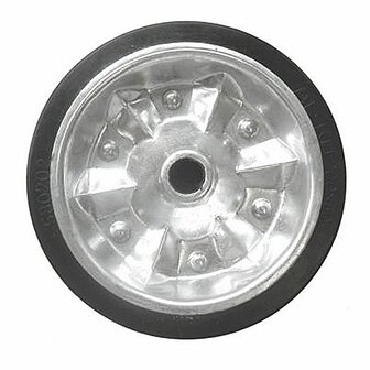 Rueda de repuesto llanta de acero con neumatico de caucho macizo 200 x 50 mm