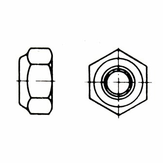 Tuerca hexagonal  DIN985-M12-8-A3C