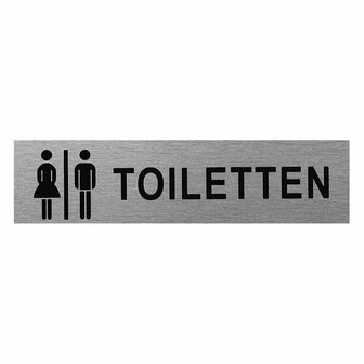 Letrero de aluminio para puerta Banos de mujeres hombres160 x 40 mm