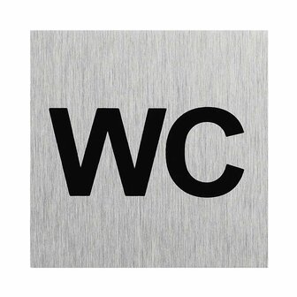 Letrero de puerta de aluminio WC60x60mm