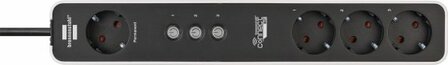 Connect Regleta WiFi 4 vias blanco negro 1,5m H05VV-F3G1.5