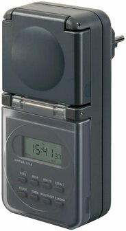 Temporizador digital semanal IP44 en embalaje a todo color