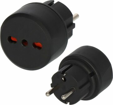 Adaptador de viaje Italia Conector de tierra
