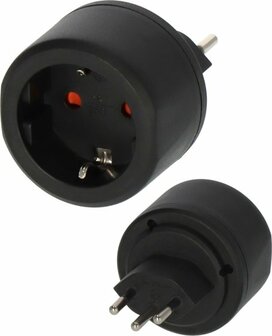 Adaptador de viaje para toma de tierra Suiza Fusible de 10 A