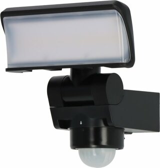 Foco LED WS 2050 SP con detector de movimiento, 1680lm, IP44, negro