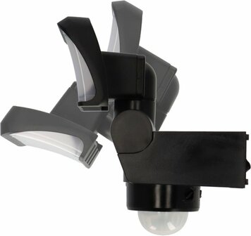 Foco LED WS 2050 SP con detector de movimiento, 1680lm, IP44, negro