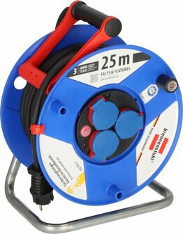 Enrollacables Garant IP44 para la industria o construccion 25m H07RN-F 3G2,5
