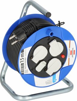 Enrollacables Garant compacto&nbsp;con funcion de carga USB 15m H05VV-F 3G1,5