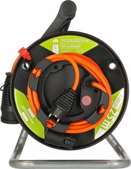Garant G Bretec IP44 enrollador de cable de jardin de plastico reciclado 23 + 2m AT-N05V3V3-F3G1.5