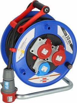 Garant CEE 3 IP44 carrete de cable de obra industrial construccion 30m H07RN-F 5G2.5