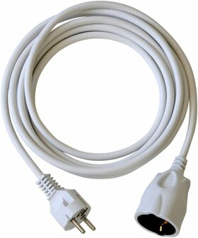 Regletas Tomas de Corriente electrica de cable plastico blanco 3m H05VV-F 3G1,5