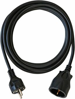 Regletas Tomas de Corriente electrica de cable plastico negro 3m H05VV-F 3G1,5