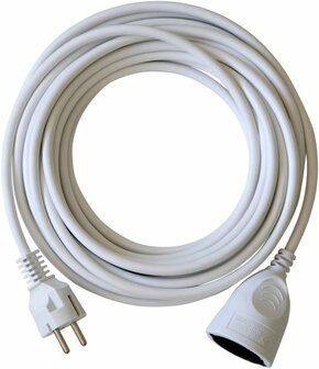 Regletas Tomas de Corriente electrica de cable plastico blanco 10m H05VV-F 3G1,5