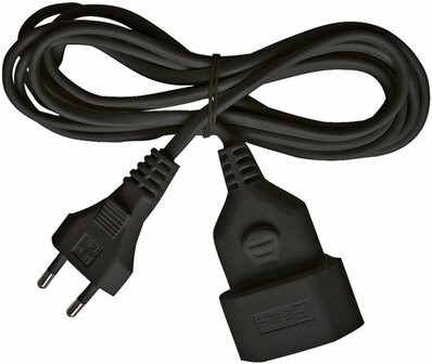 Cabel de plastico 5m negro H03VVH2-F 2x0,75