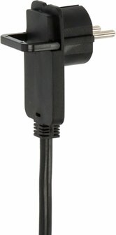Cable de plastico con pestanas&nbsp;5m H05VV-F3G1,5 negro