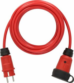 Cable alargador VQ 1110 IP44, 5m rojo H07BQ-F 3G1.5