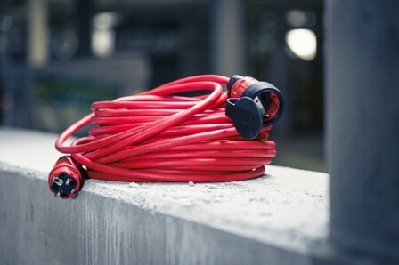 Cable alargador VQ 2100 IP44, 25m rojo H07BQ-F 3G1.5