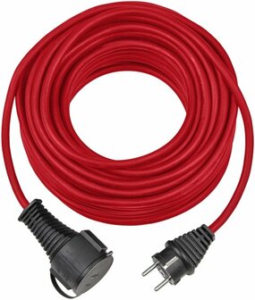 Cable alargador de goma de calidad IP44 10m rojo H05RR-F 3G1.5