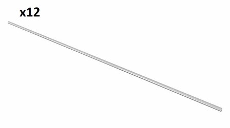 Riel para tienda de campana de aluminio 90 250 x 2 7 cm x12 piezas