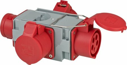 Distribuidor de corriente con adaptador CEE 400V 16A